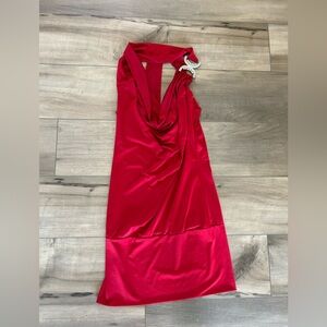 Sydney Joy Tunic Dress Red Medium Bling Y2K Sexy